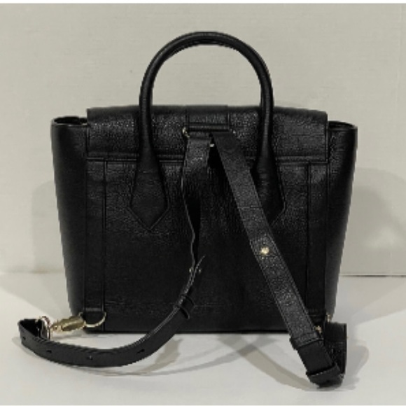 Henri Bendel New York 3-way Convertible Handbag Purse Black Gold main image 7